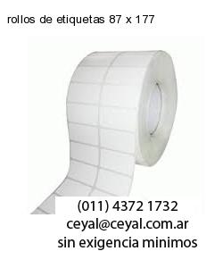 rollos de etiquetas 87 x 177