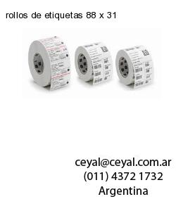 rollos de etiquetas 88 x 31