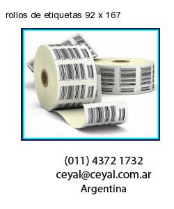 rollos de etiquetas 92 x 167