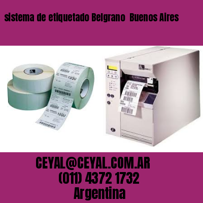 sistema de etiquetado Belgrano  Buenos Aires
