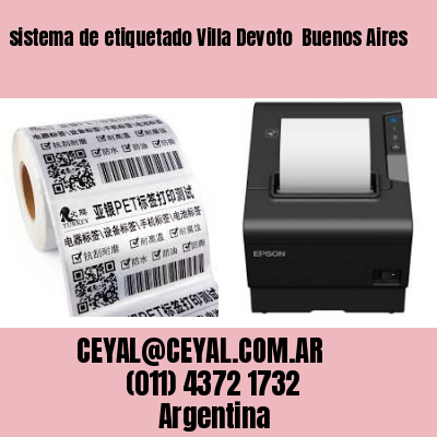 sistema de etiquetado Villa Devoto  Buenos Aires
