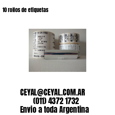 10 rollos de etiquetas
