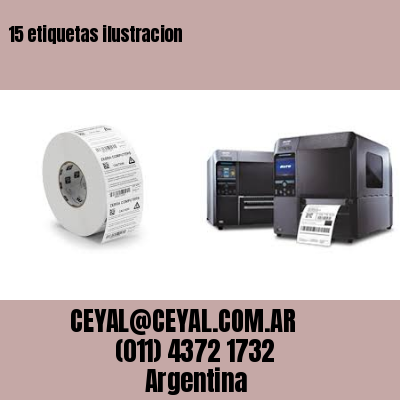 15 etiquetas ilustracion