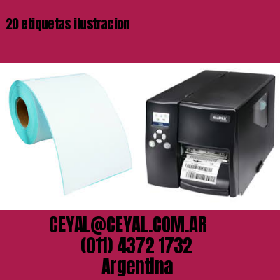 20 etiquetas ilustracion