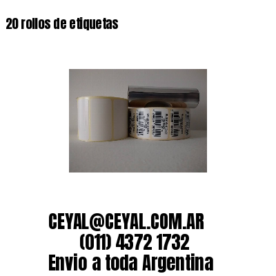 20 rollos de etiquetas