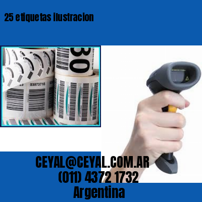 25 etiquetas ilustracion