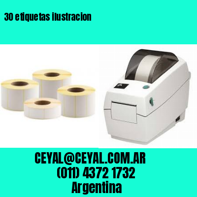 30 etiquetas ilustracion