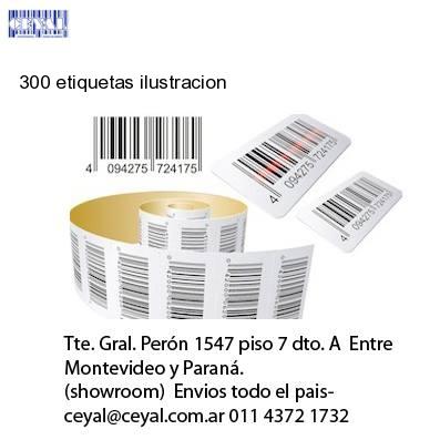 300 etiquetas ilustracion