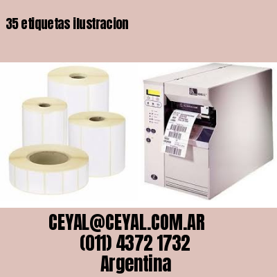 35 etiquetas ilustracion