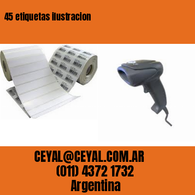 45 etiquetas ilustracion