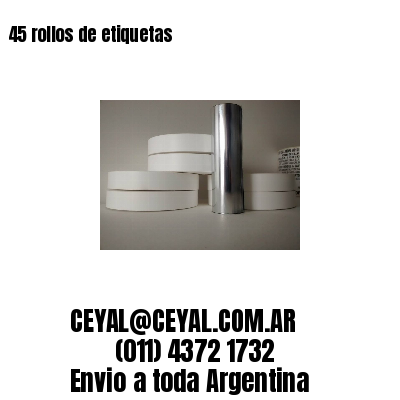 45 rollos de etiquetas