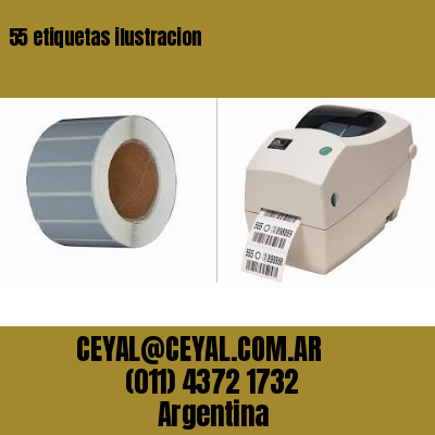 55 etiquetas ilustracion