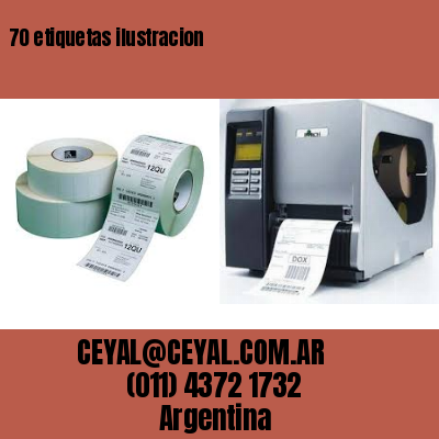 70 etiquetas ilustracion