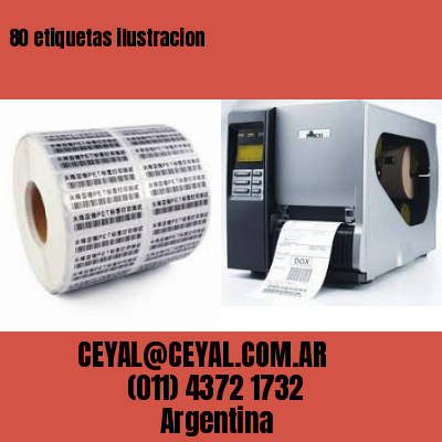 80 etiquetas ilustracion