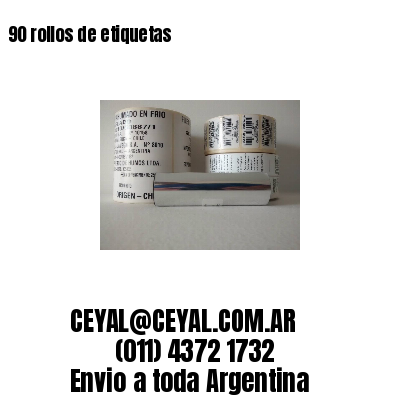 90 rollos de etiquetas