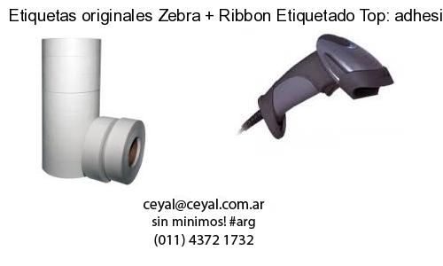 Etiquetas originales Zebra   Ribbon Etiquetado Top: adhesivo   ribbo