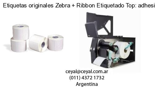 Etiquetas originales Zebra   Ribbon Etiquetado Top: adhesivo   ribbo