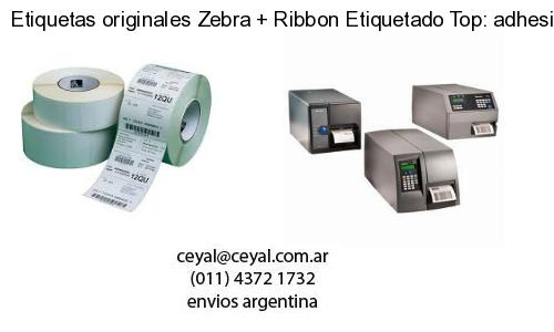 Etiquetas originales Zebra   Ribbon Etiquetado Top: adhesivo   ribbo