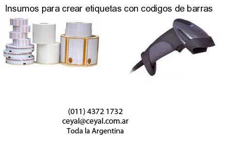 Insumos para crear etiquetas con codigos de barras