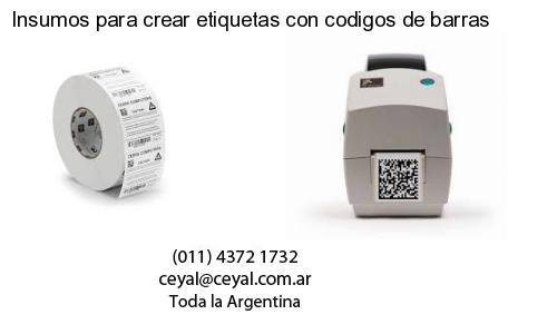 Insumos para crear etiquetas con codigos de barras