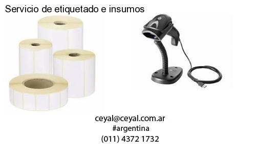 Servicio de etiquetado e insumos
