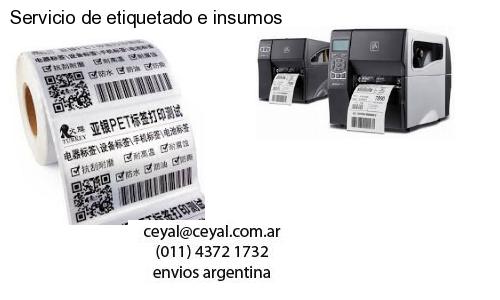 Servicio de etiquetado e insumos