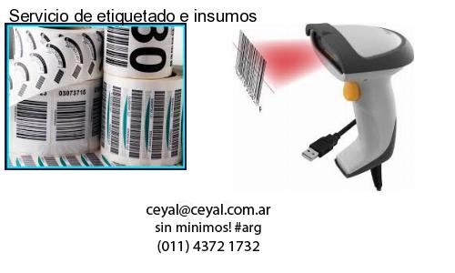 Servicio de etiquetado e insumos