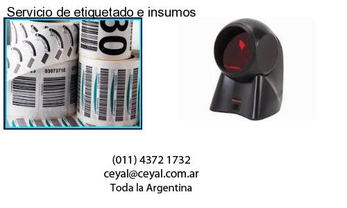 Servicio de etiquetado e insumos