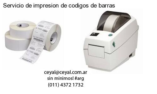 Servicio de impresion de codigos de barras
