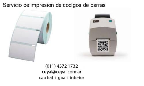 Servicio de impresion de codigos de barras