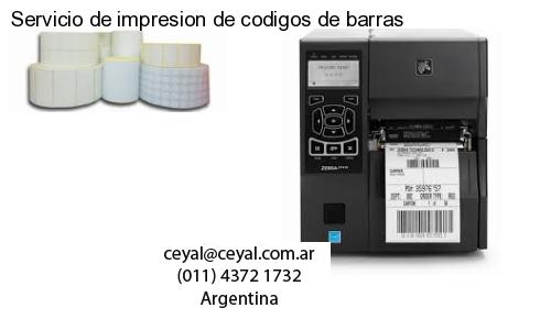 Servicio de impresion de codigos de barras
