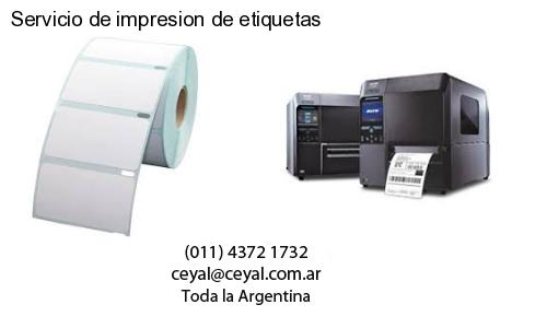 Servicio de impresion de etiquetas