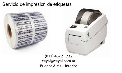 Servicio de impresion de etiquetas