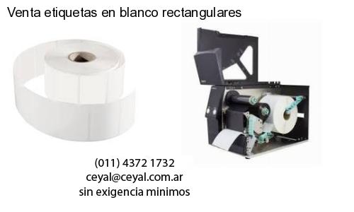 Venta etiquetas en blanco rectangulares