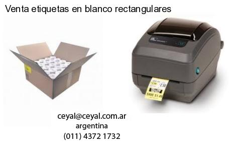 Venta etiquetas en blanco rectangulares