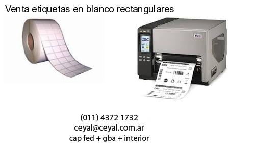 Venta etiquetas en blanco rectangulares