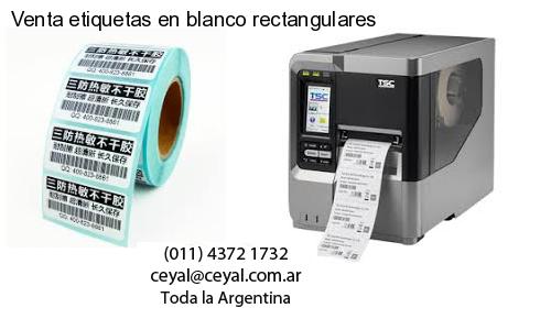 Venta etiquetas en blanco rectangulares