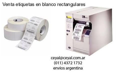 Venta etiquetas en blanco rectangulares