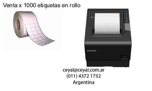Venta x 1000 etiquetas en rollo