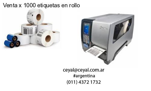 Venta x 1000 etiquetas en rollo