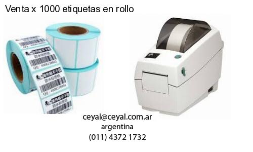 Venta x 1000 etiquetas en rollo