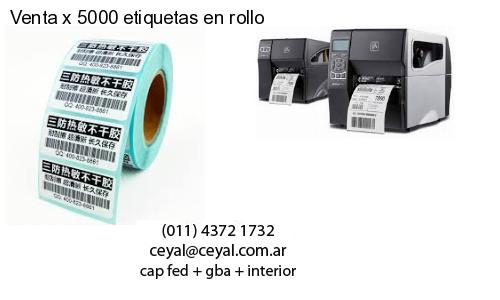 Venta x 5000 etiquetas en rollo