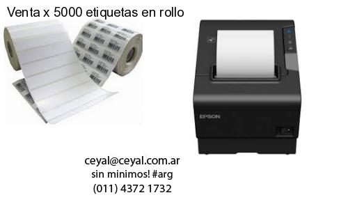 Venta x 5000 etiquetas en rollo