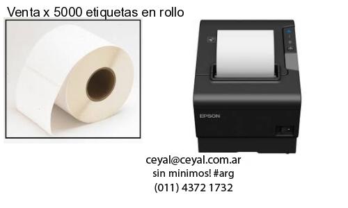 Venta x 5000 etiquetas en rollo