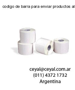 codigo de barra para enviar productos al interior