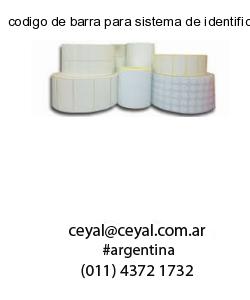 codigo de barra para sistema de identificación