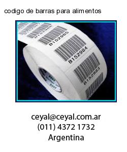 codigo de barras para alimentos
