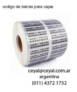 codigo de barras para cajas