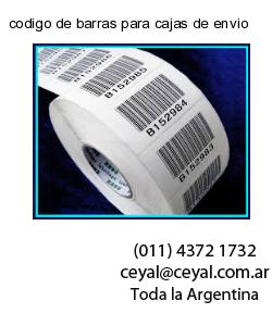 codigo de barras para cajas de envio