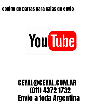 codigo de barras para cajas de envio 